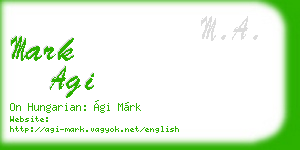 mark agi business card